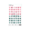 Clear Shape Stickers Emoji Pink & Peacock