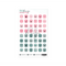 Clear Shape Stickers Emoji Pink & Peacock