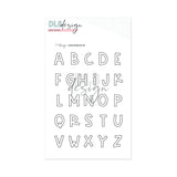 Clear Stamp Alphabet Mason Medium Outline