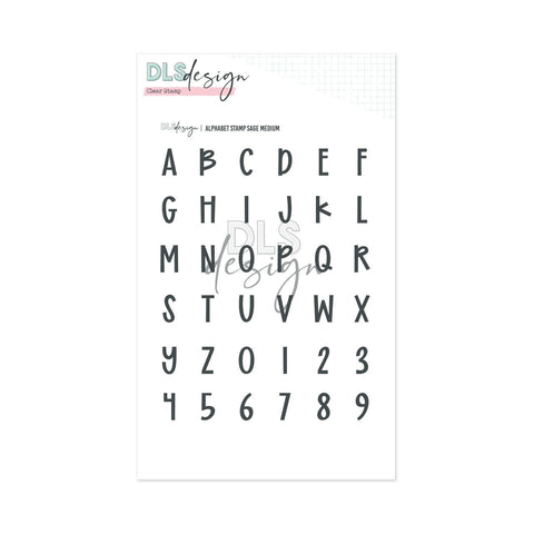Clear Stamp Alphabet Sage Medium - XL Kit