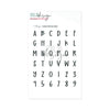 Clear Stamp Alphabet Sage Medium