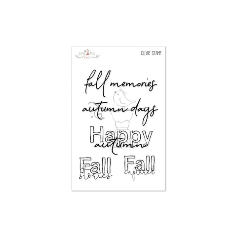 Clear Stamp Fall Words - DLS Design