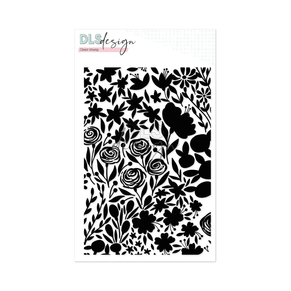 Clear Stamp Flowers Background