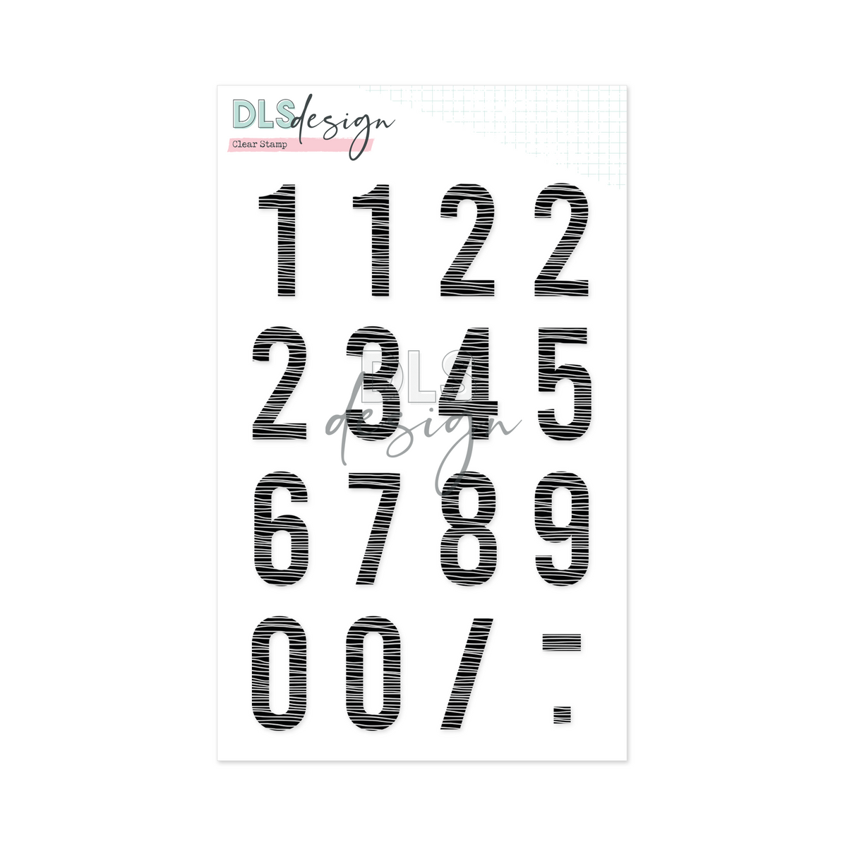 Clear Stamp Gilmo Big 123 Wonky Lines