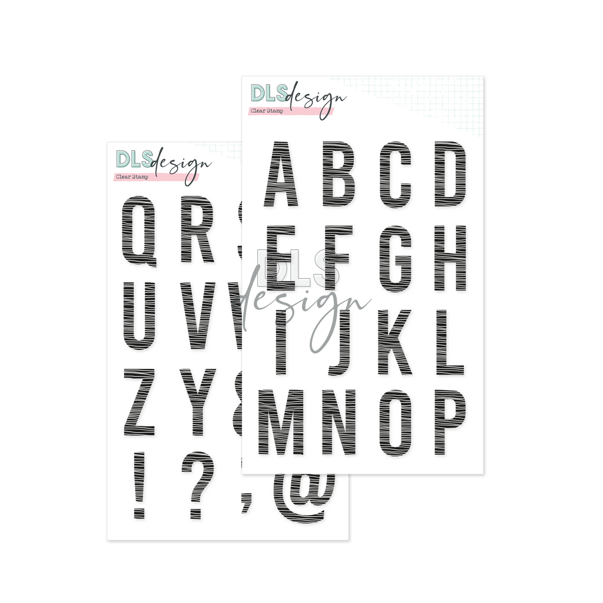 Clear Stamp Gilmo Big ABC Wonky Lines