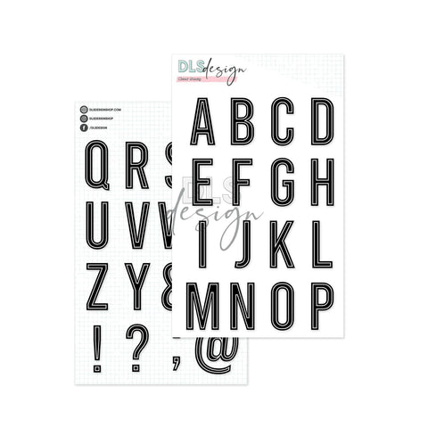 Clear Stamp Gilmo Big Alphabet Fine Line - DLS Design