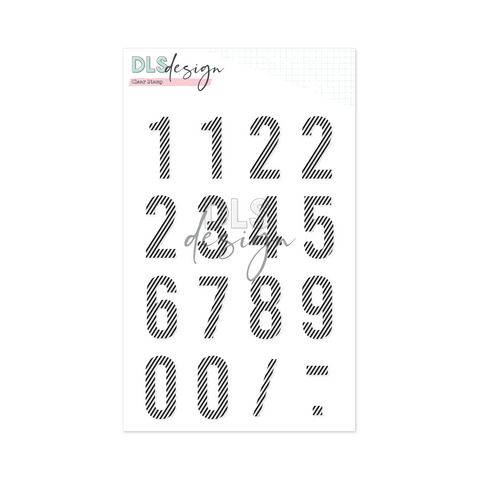 Clear Stamp Gilmo Big Numbers Striped - DLS Design