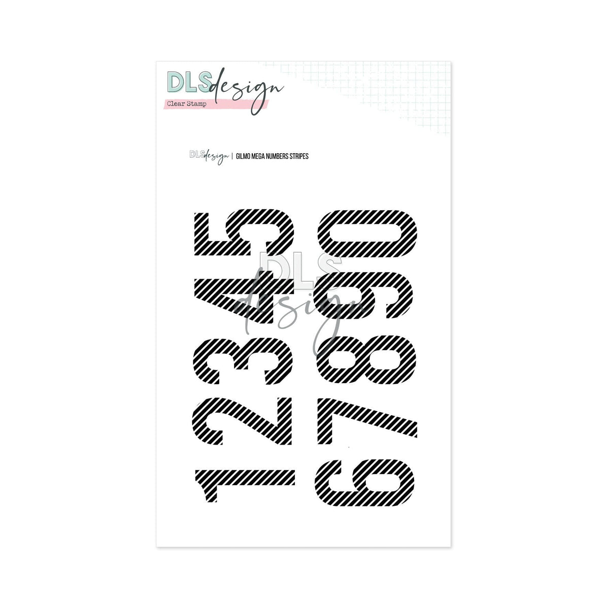 Clear Stamp Gilmo Mega Numbers Stripes
