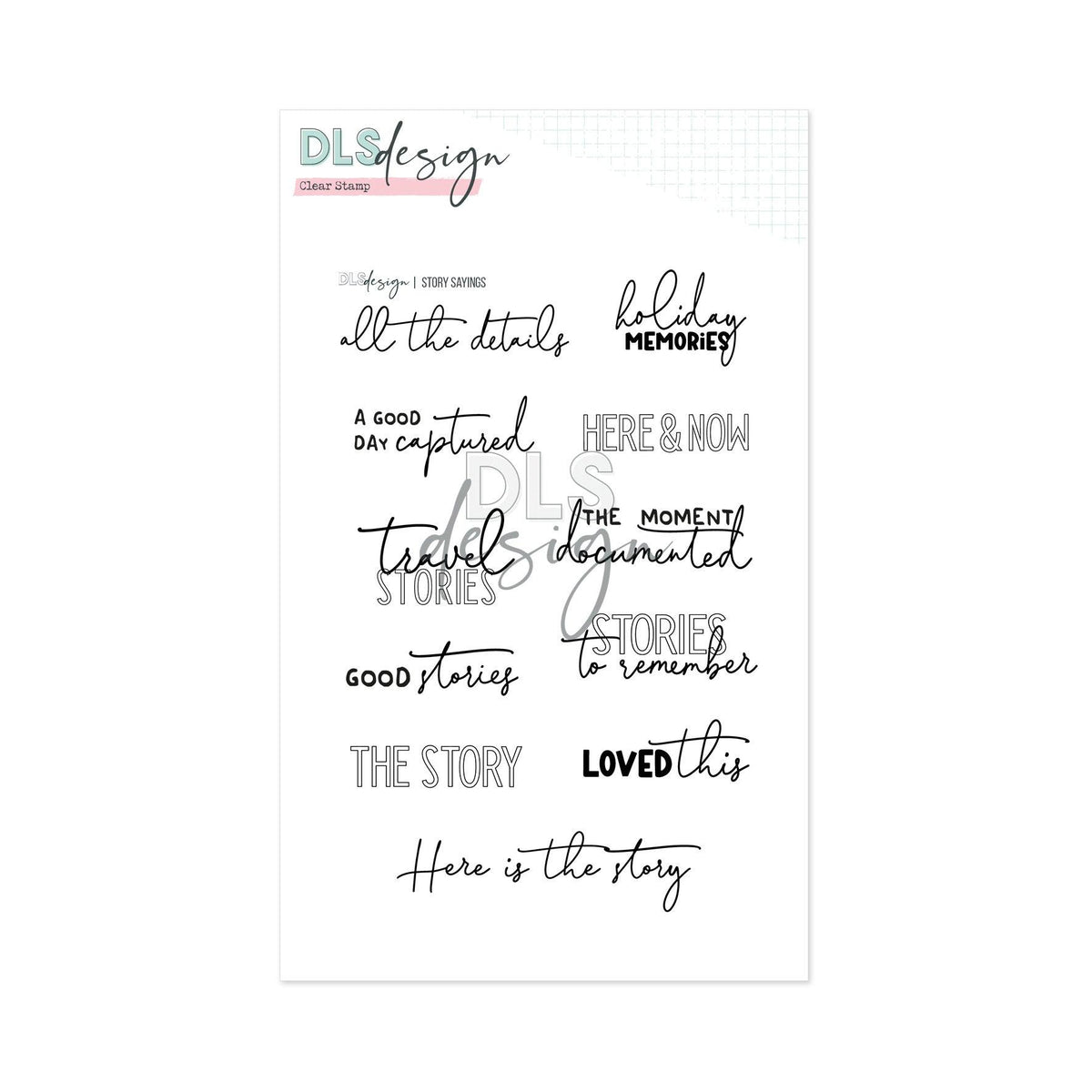 Clear Stamp Story Sayings