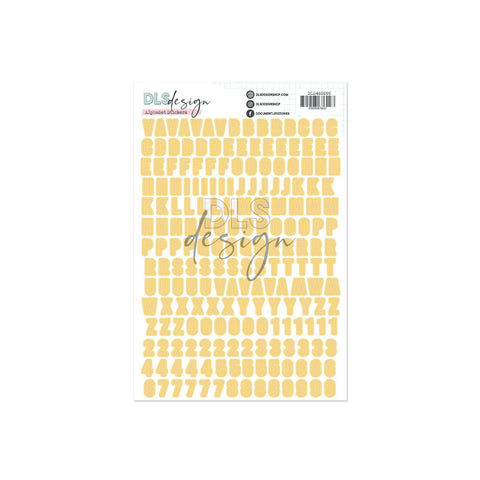 Contour Alphabet Stickers Gilmo Light Sunshine