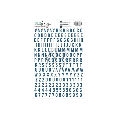 Contour Alphabet Stickers Gilmo Navy