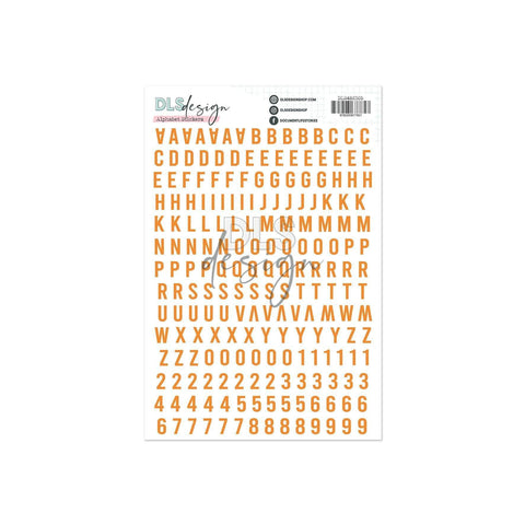 Contour Alphabet Stickers Gilmo Papaya