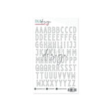 Contour Alphabet Stickers Roxy Dark Grey