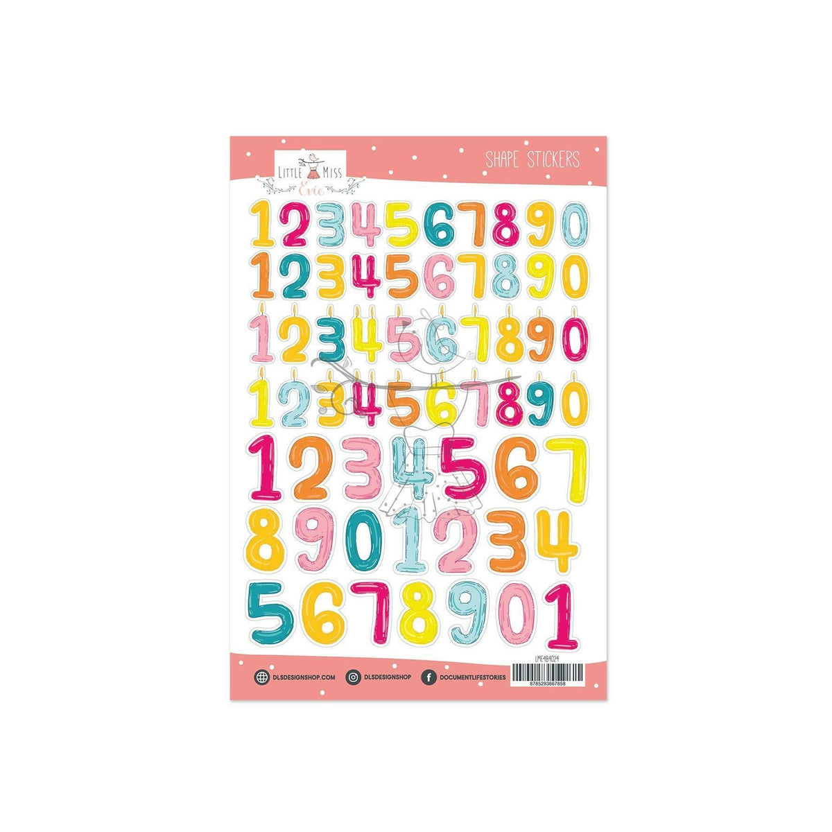 Contour Number Stickers It's A Party