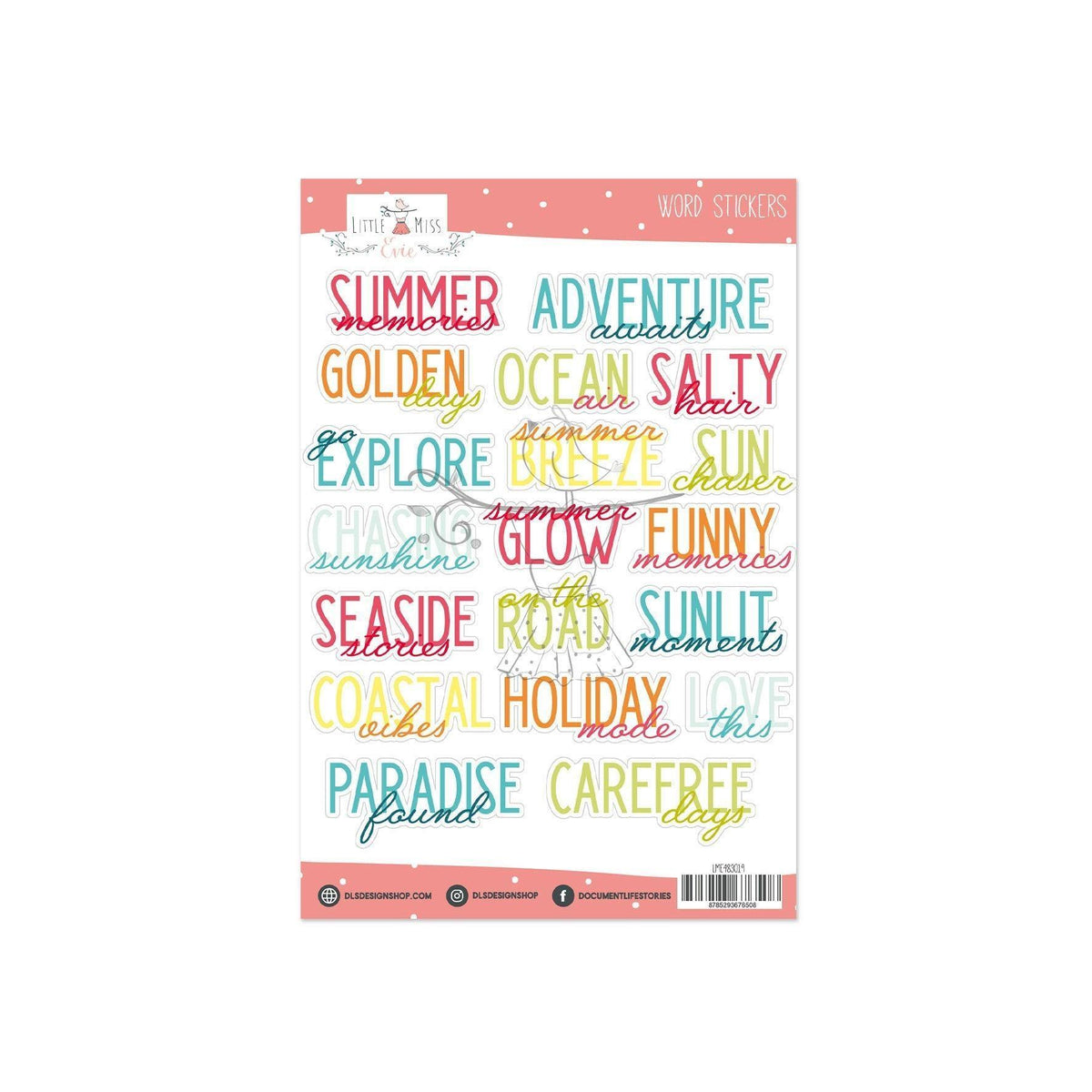 Contour Title Stickers Summer Stories