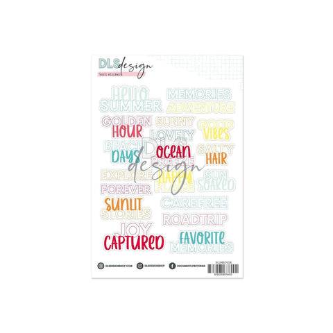Contour Word Stickers A Story Of An Endless Summer