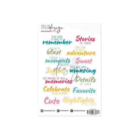 Contour Word Stickers A Story Of Blooming Days