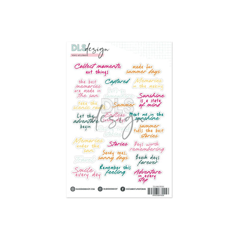 Contour Word Stickers A Story Of Chasing Sunshine
