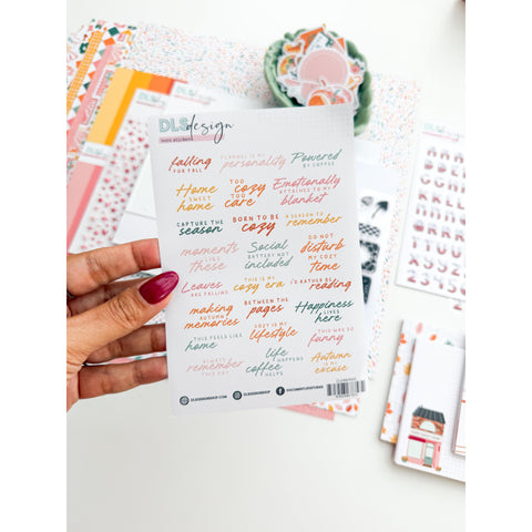 Contour Word Stickers A Story Of Falling Leaves