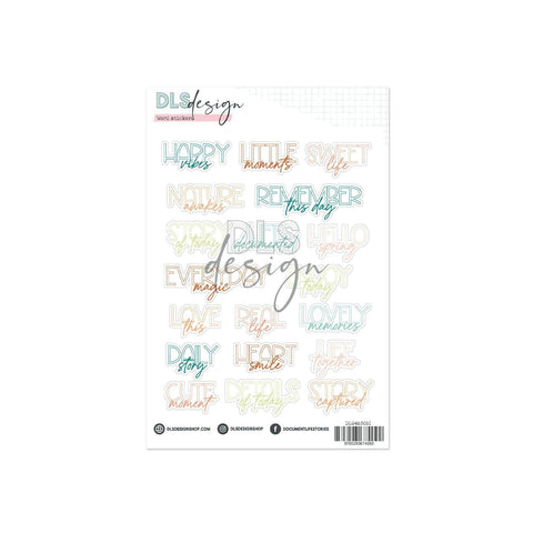 Contour Word Stickers A Story Of Joyful Days