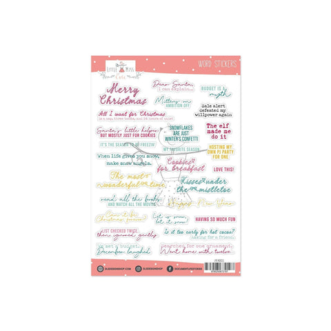 Contour Word Stickers December Stories