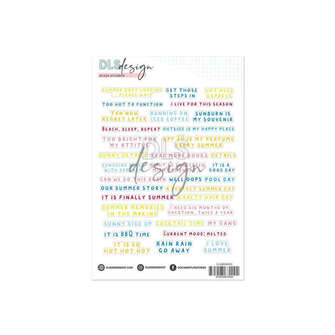 Contour Word Stickers Fifteen Sun-kissed Moments
