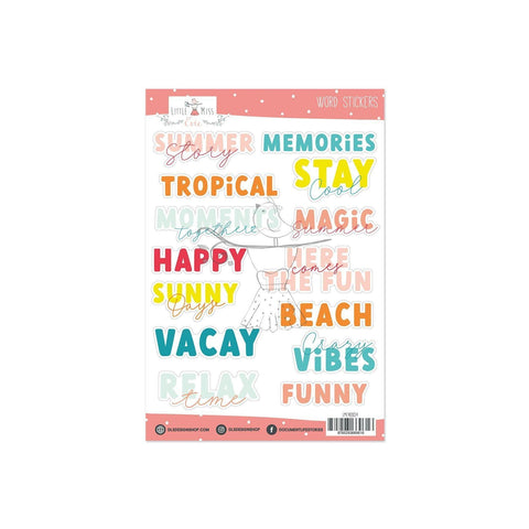 Contour Word Stickers Summer Stories