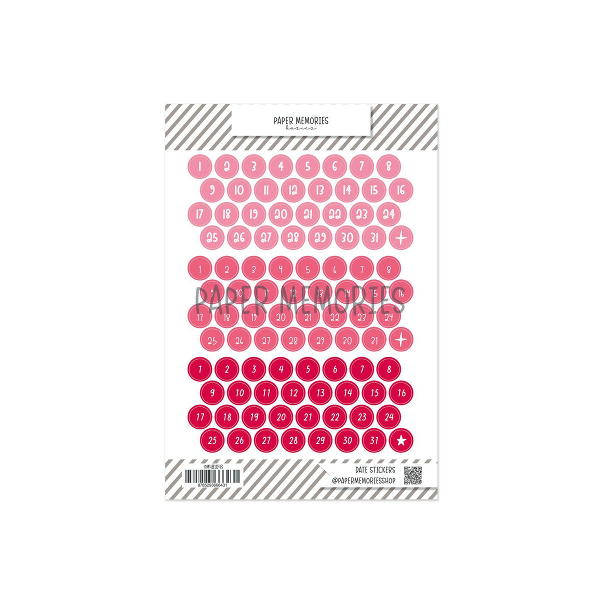 Date Stickers Cherry Trio