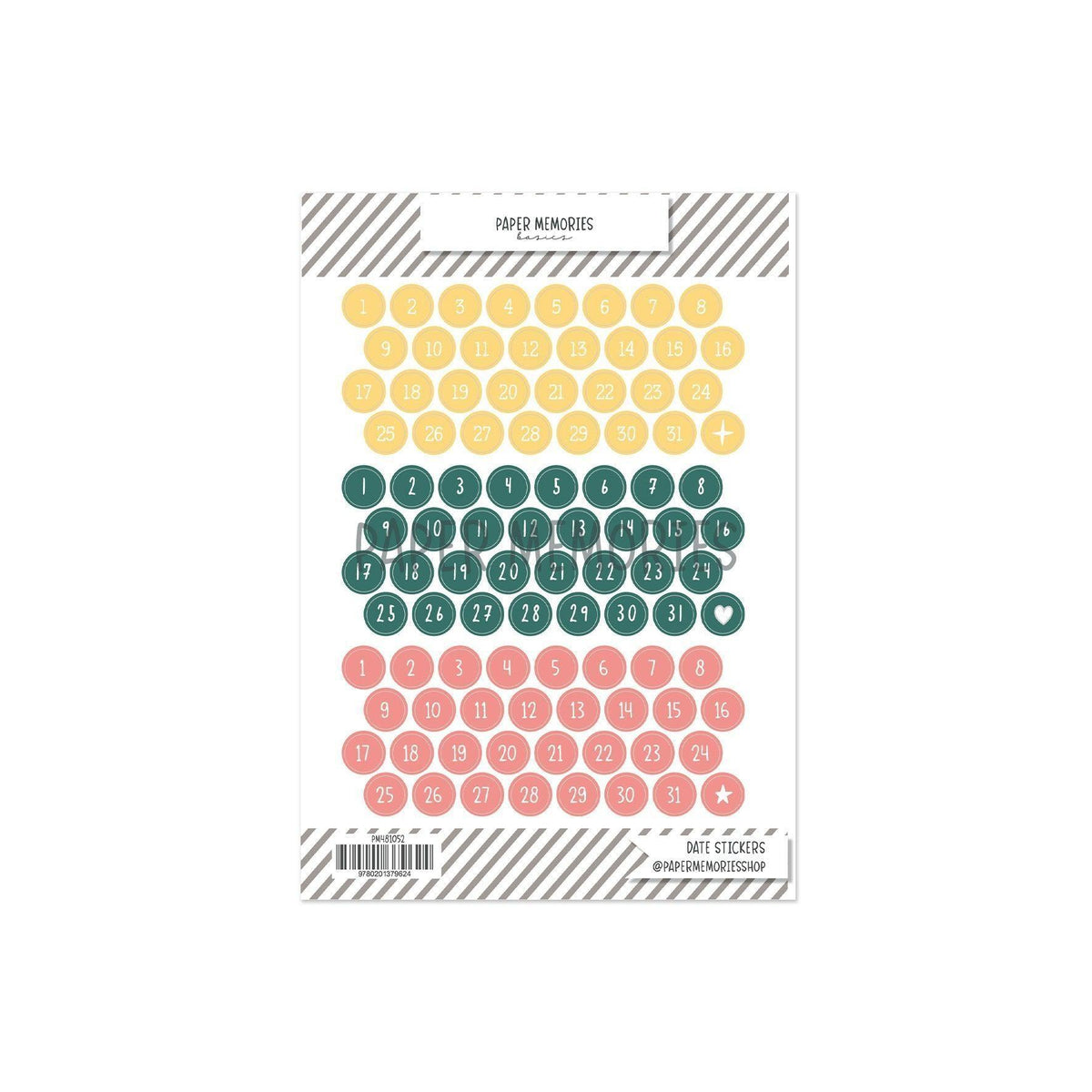 Date Stickers Fall Memories