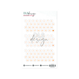 Date Stickers Papaya & Pastel Papaya