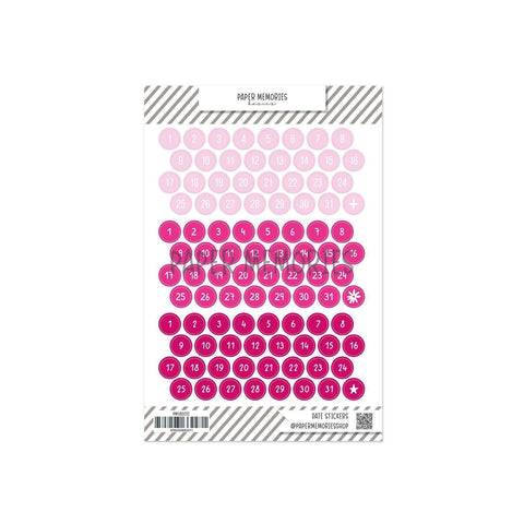 Date Stickers Peony