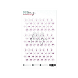 Date Stickers Purple