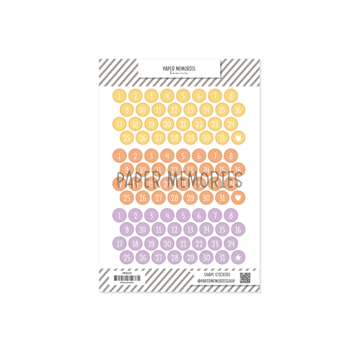 Date Stickers Spring Memories Pastel