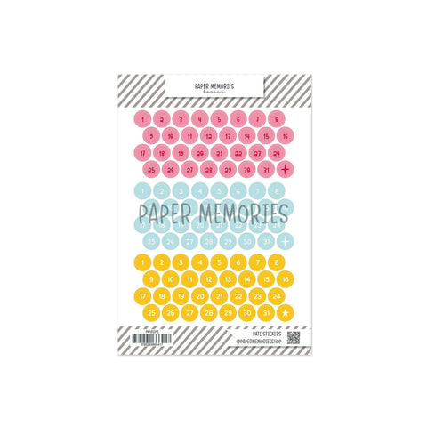 Date Stickers Spring Memories