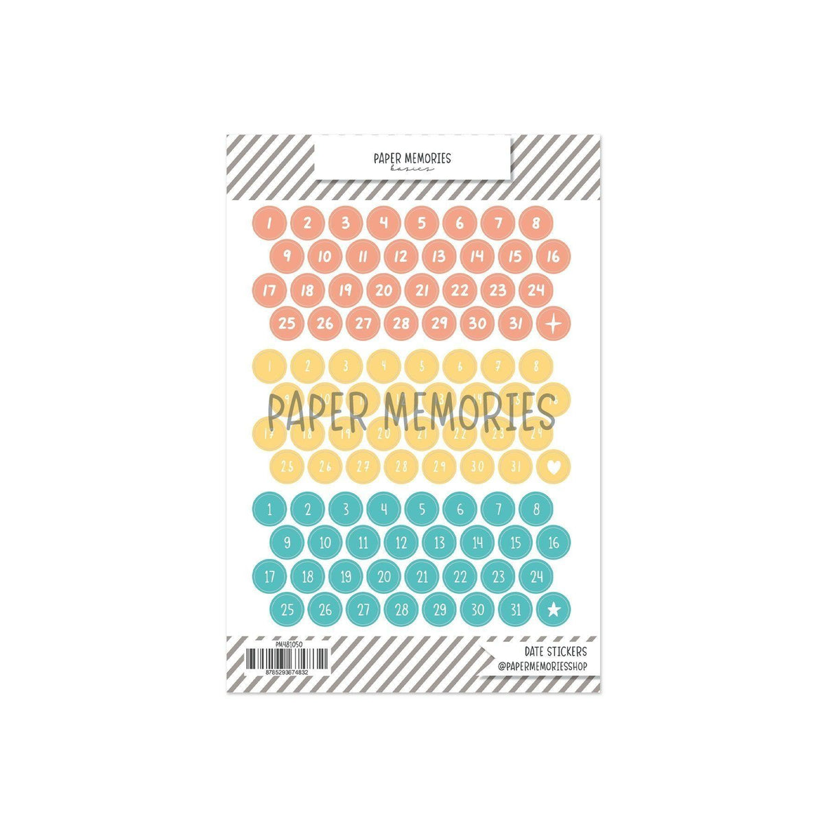 Date Stickers Spring Memories