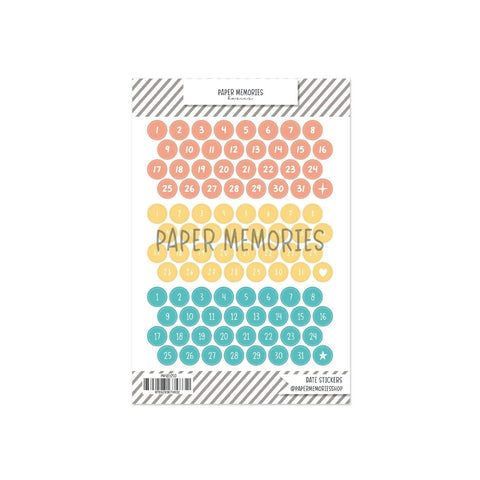 Date Stickers Spring Memories