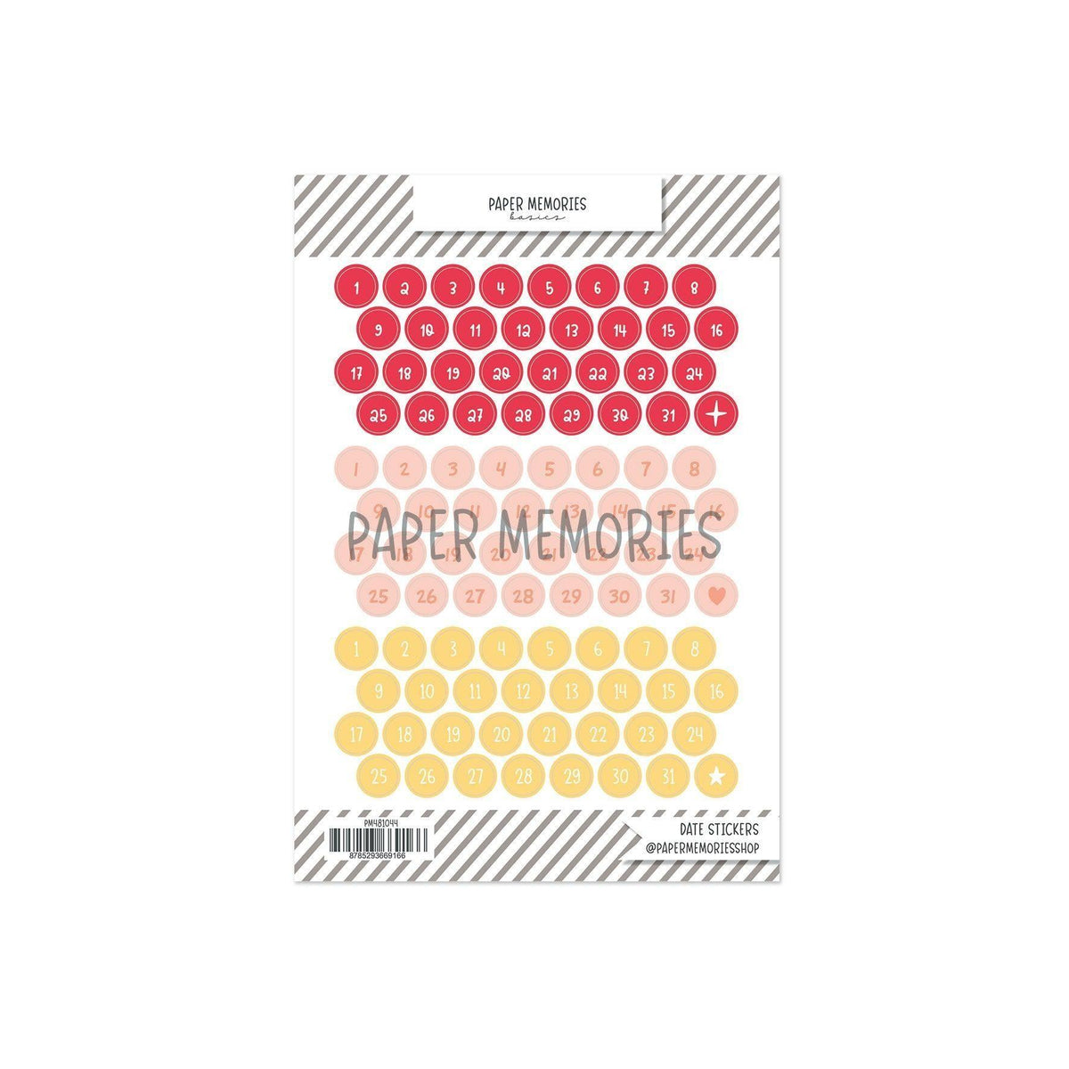 Date Stickers Summer Memories