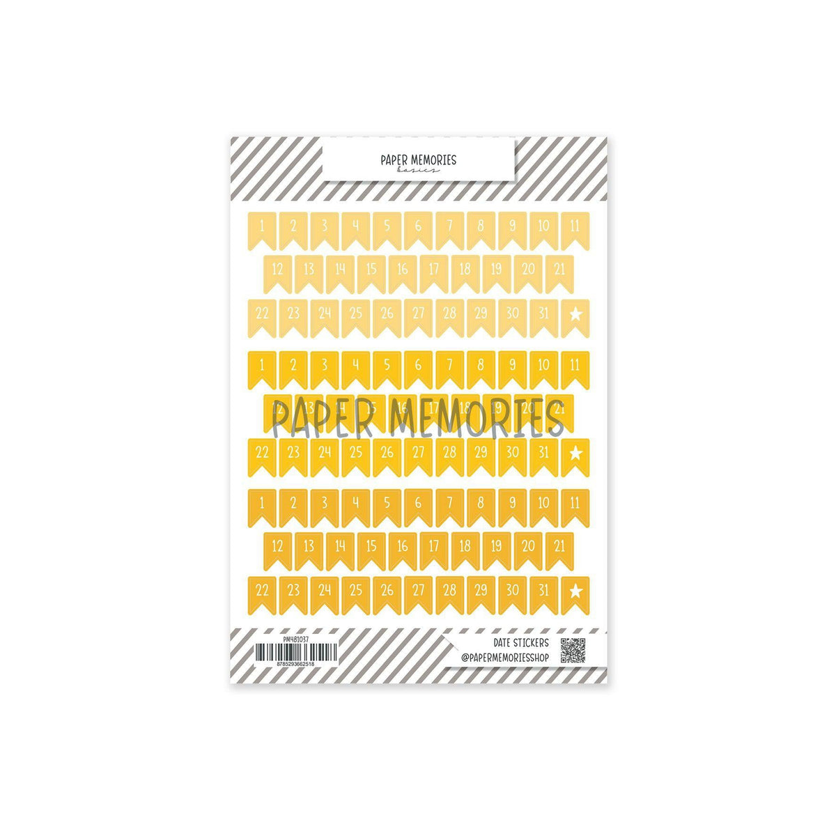 Date Stickers Sunshine Trio Banners