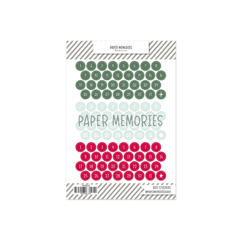 Date Stickers Winter Memories