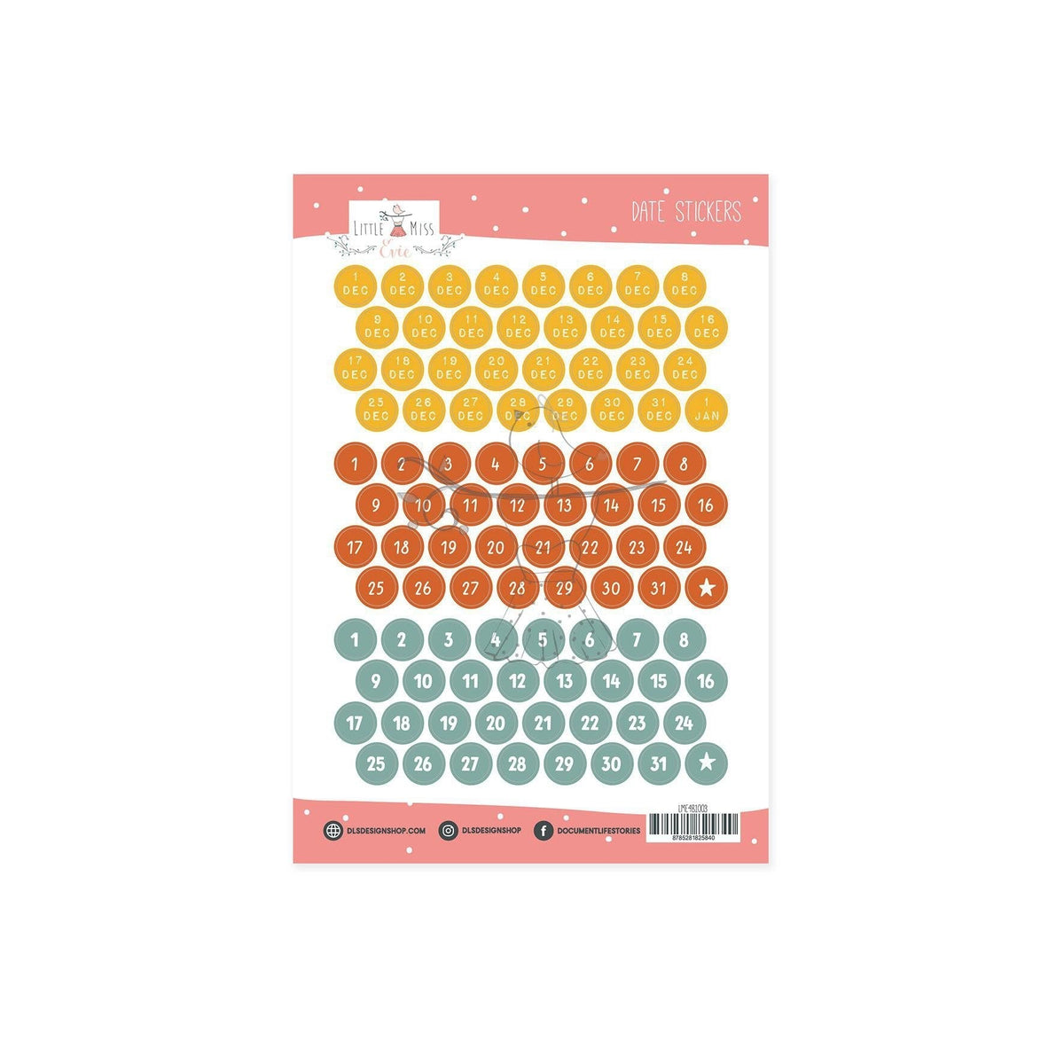Day-To-Day Neutral Stickers December Stories