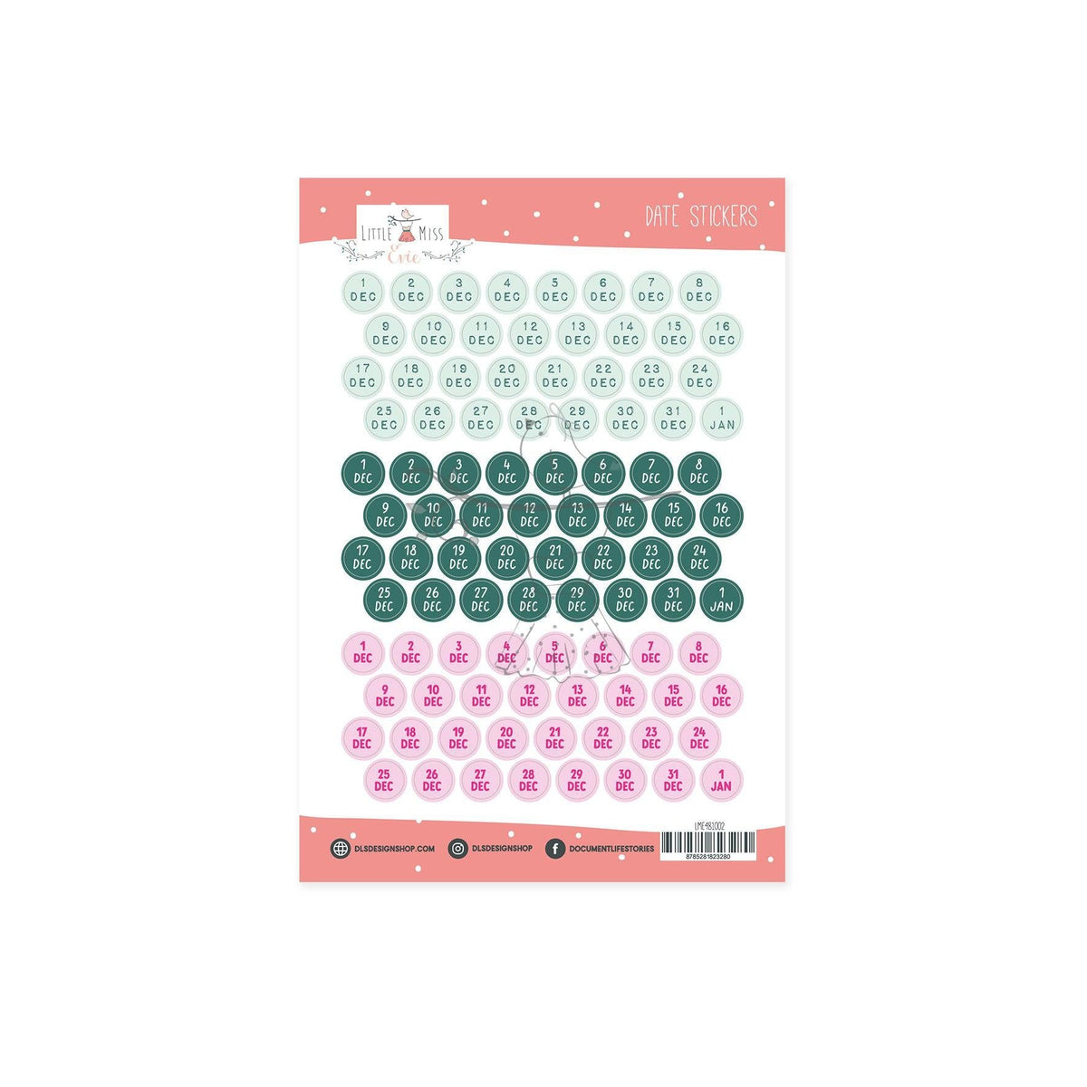 Day-To-Day Vibrant Stickers December Stories