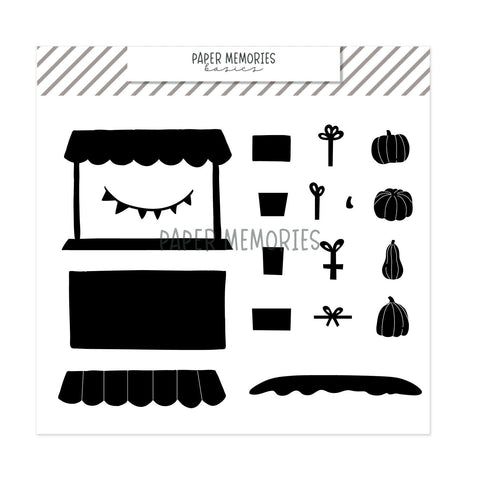 Die Set Winter Market Stall