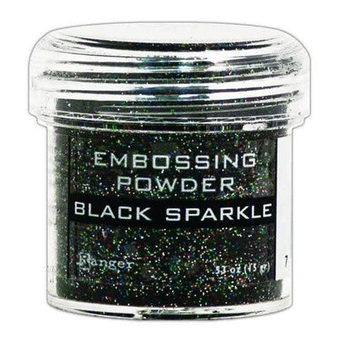Embossing Powder Black Sparkle