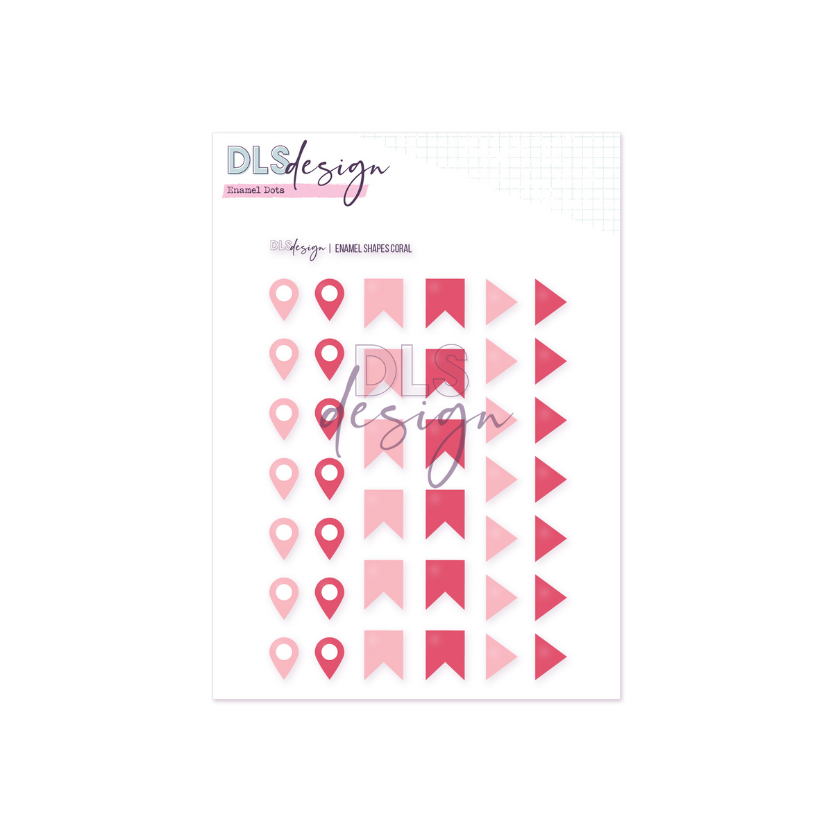 Enamel Shapes Pink