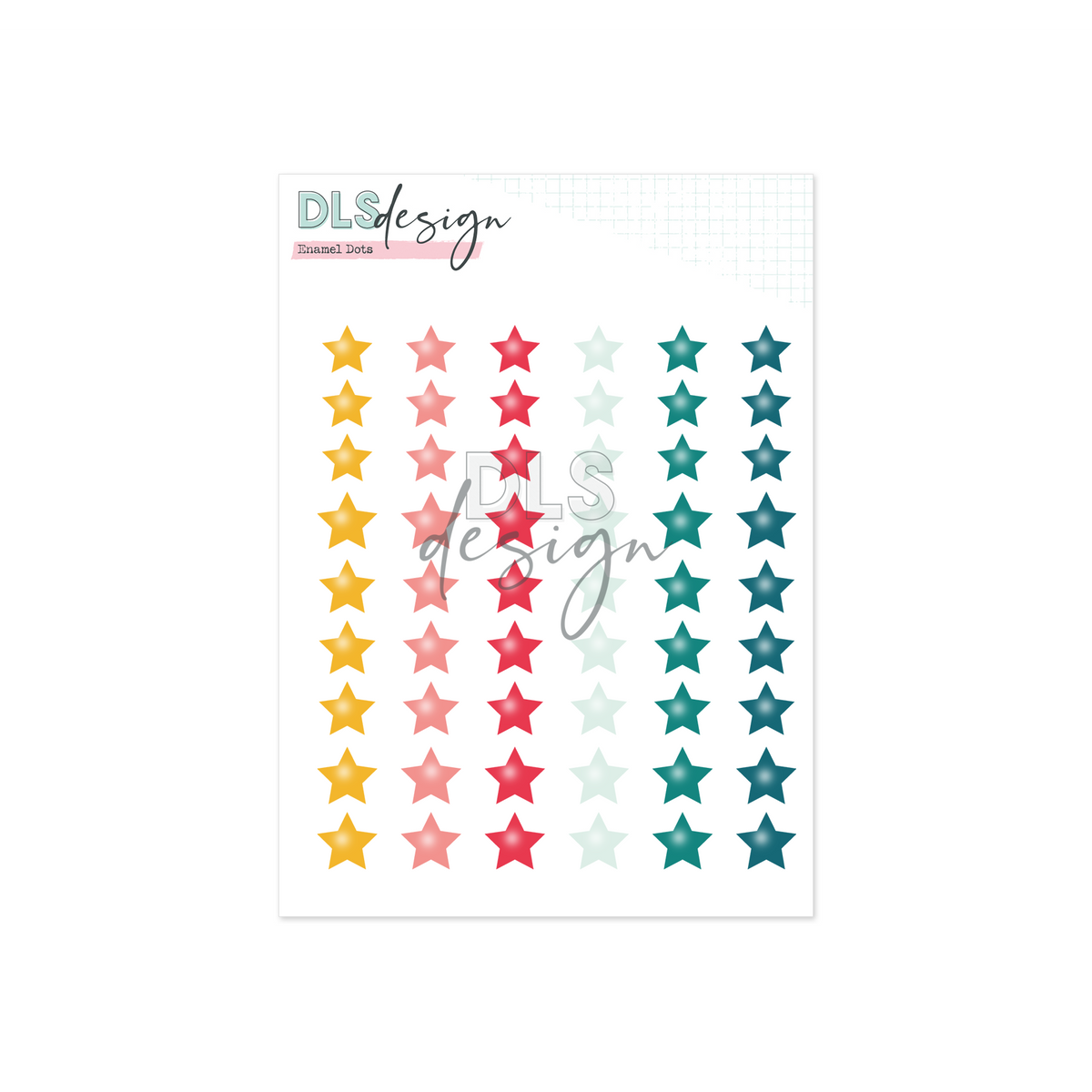 Enamel Shapes Stars Seven Winter Wishes