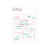 Ephemera Basic Words Pink & Peacock