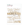 Ephemera Scripted Words Gold Foil