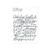 Ephemera Scripted Words Gray & White