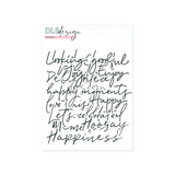 Ephemera Scripted Words Gray & White