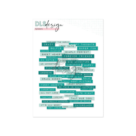 Ephemera Words Peacock & Mint